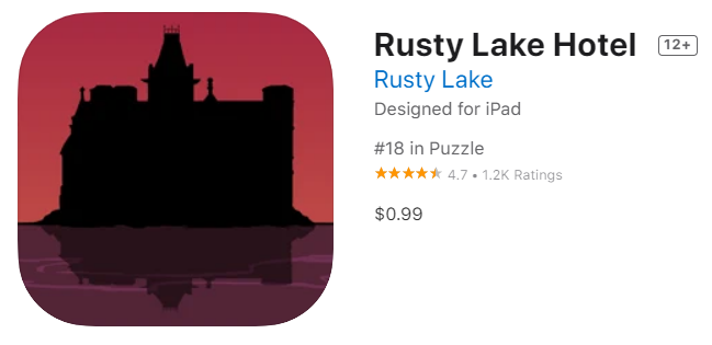 [IOS 게임]  Rusty Lake Hotel 이 한시적 할인!