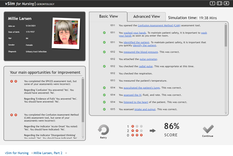 vSim for Nursing [Millie Laren] 도입부 : 네이버 블로그