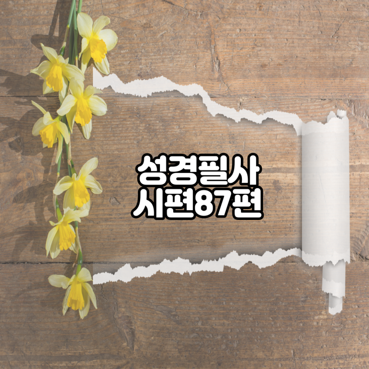  시편 87편 성경필사
