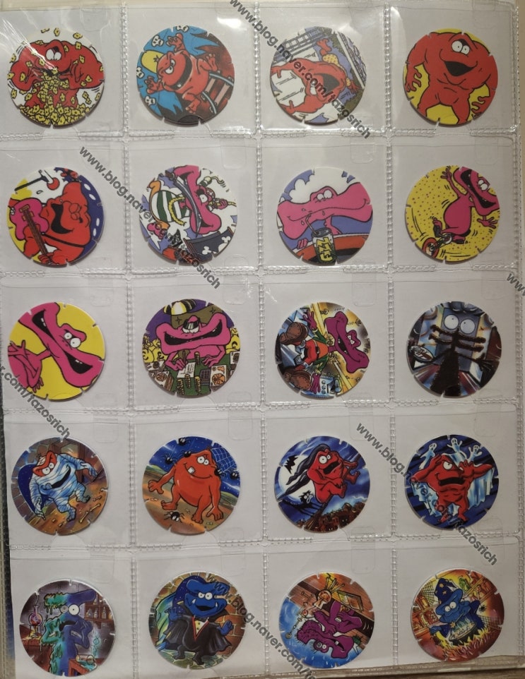 1996 WALKERS Monster Munch Tazos complete collection of 40/40