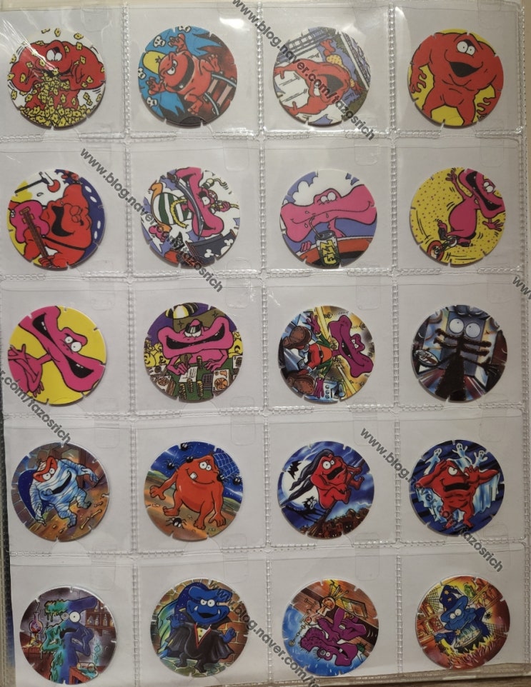  1996 WALKERS Monster Munch Tazos complete collection of 40/40