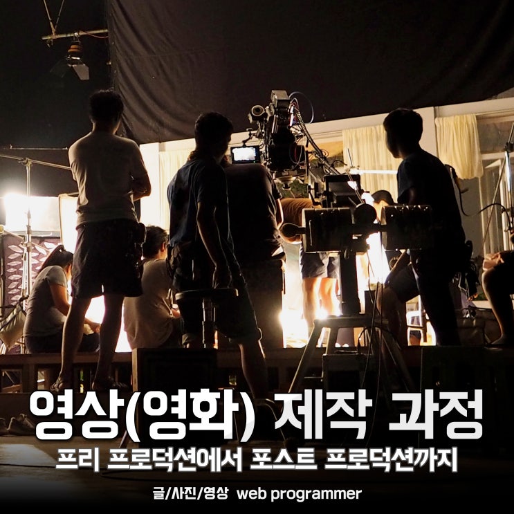 영상(영화) 제작 과정, 프리 프로덕션에서 포스트 프로덕션까지 단계. 영상(영화) 제작 과정, 프리 프로덕션에서 포스트 프로덕션까지 단계.
