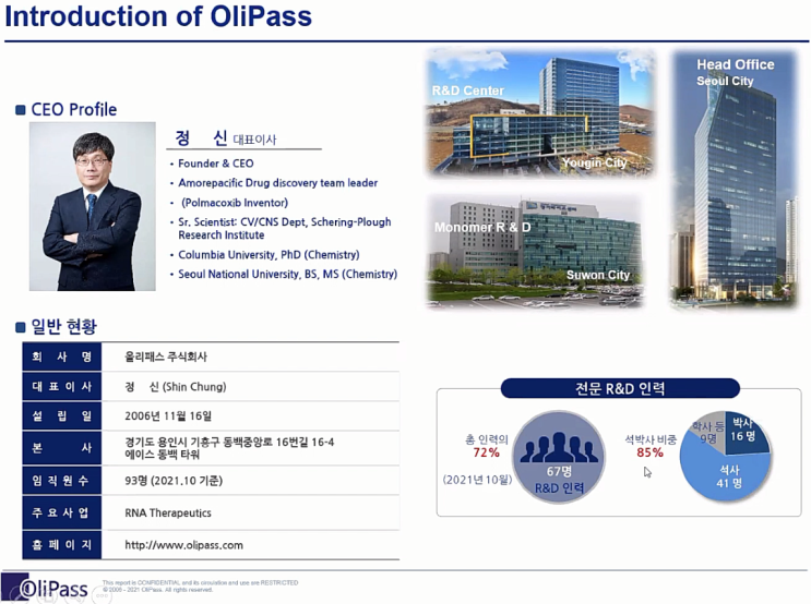  올리패스 "OPNA 플랫폼 새로운 RNA치료제 가능성 열다"
