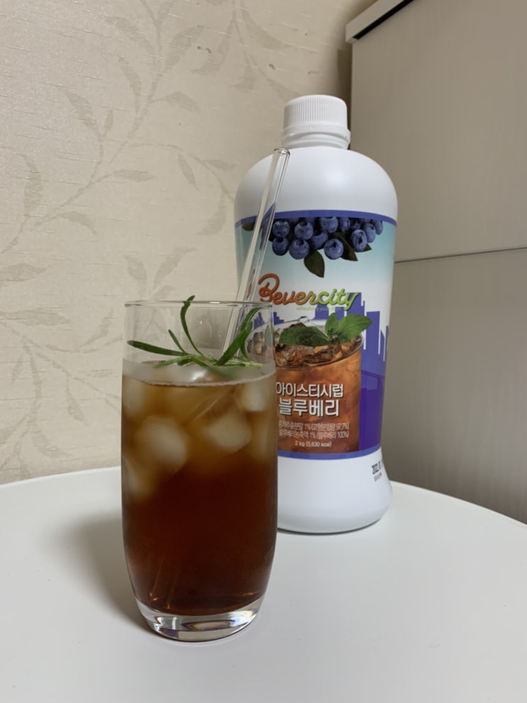  블루베리 아이스티 시럽 추천! 홈카페 블루베리아이스티 만들기