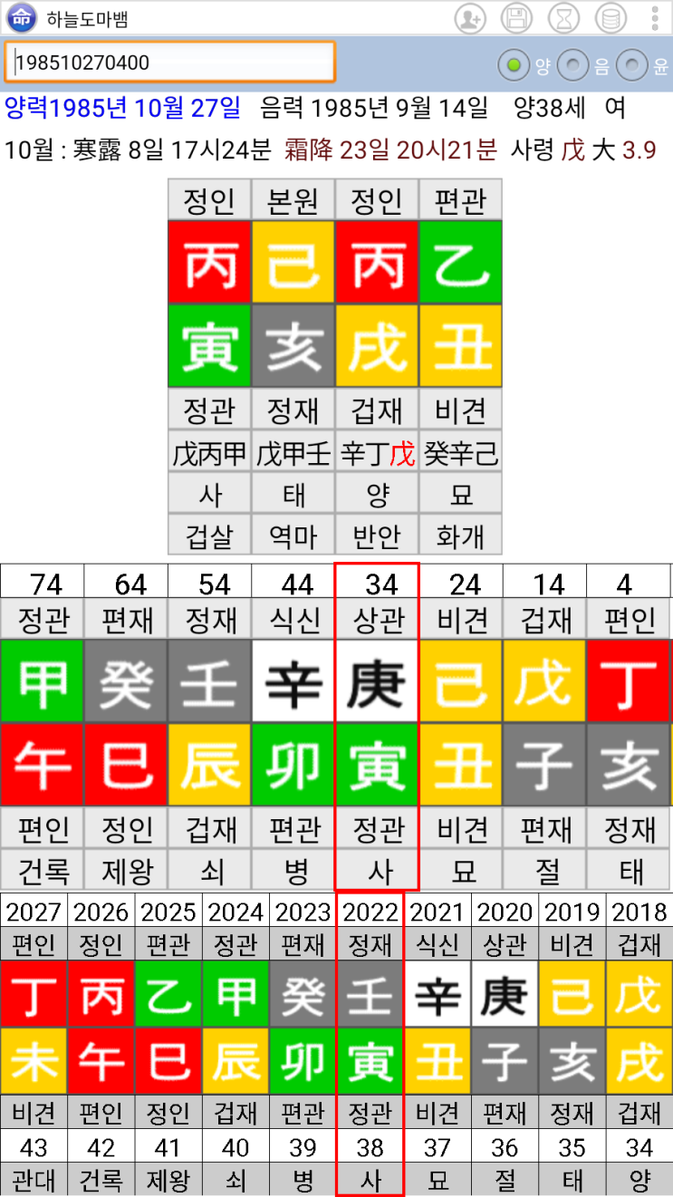 홍인영 사주