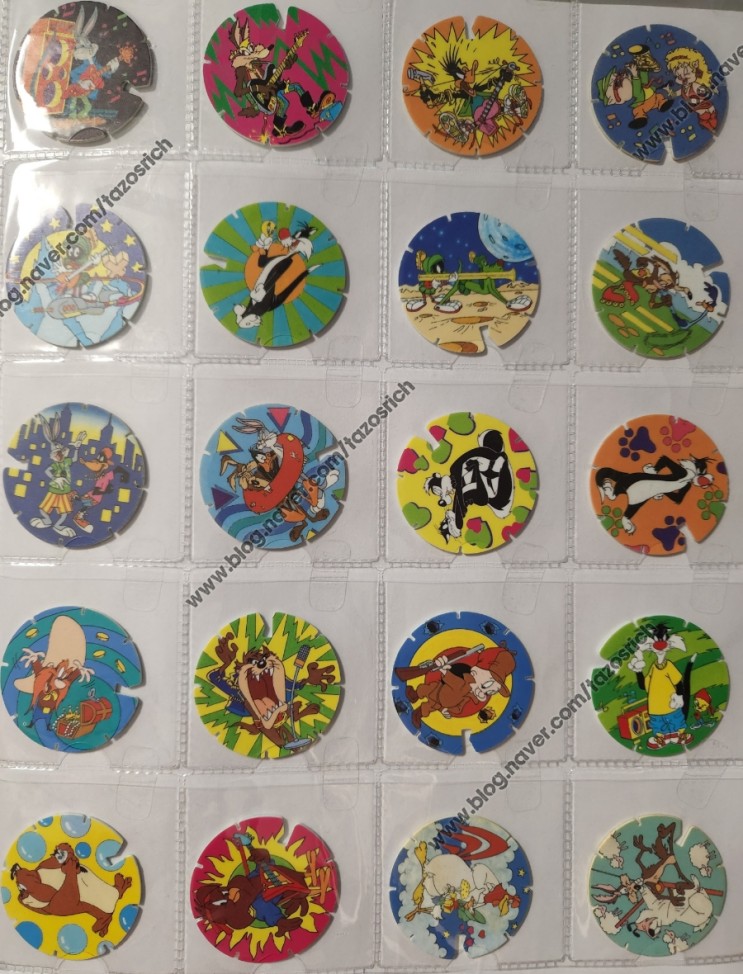 1995 ORION-FRITO LAY Original Looney tunes Tazos complete collection of 100/100