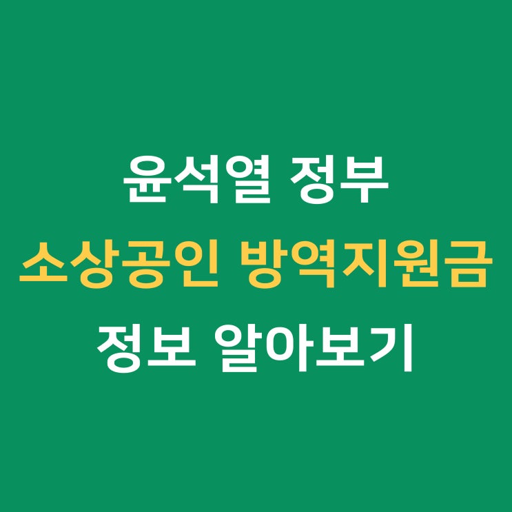 윤석열 방역지원금 내용 알아보기, 차기정부 소상공인 지원금과 대출 전환