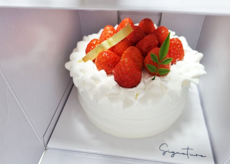 파리바게뜨 시그니처 생딸기 듬뿍 우유 생크림 케이크