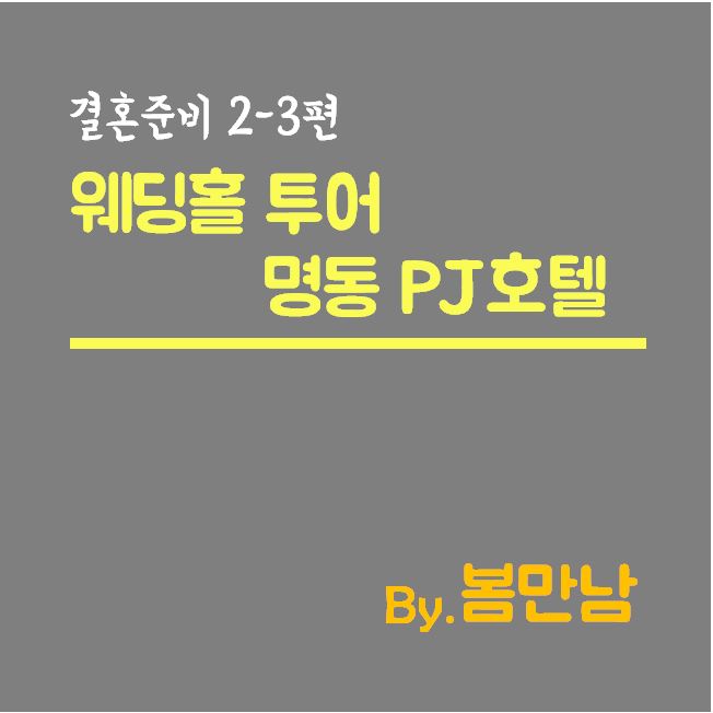  [견적공유] 웨딩홀투어 명동 PJ호텔 웨딩 헤스티아홀