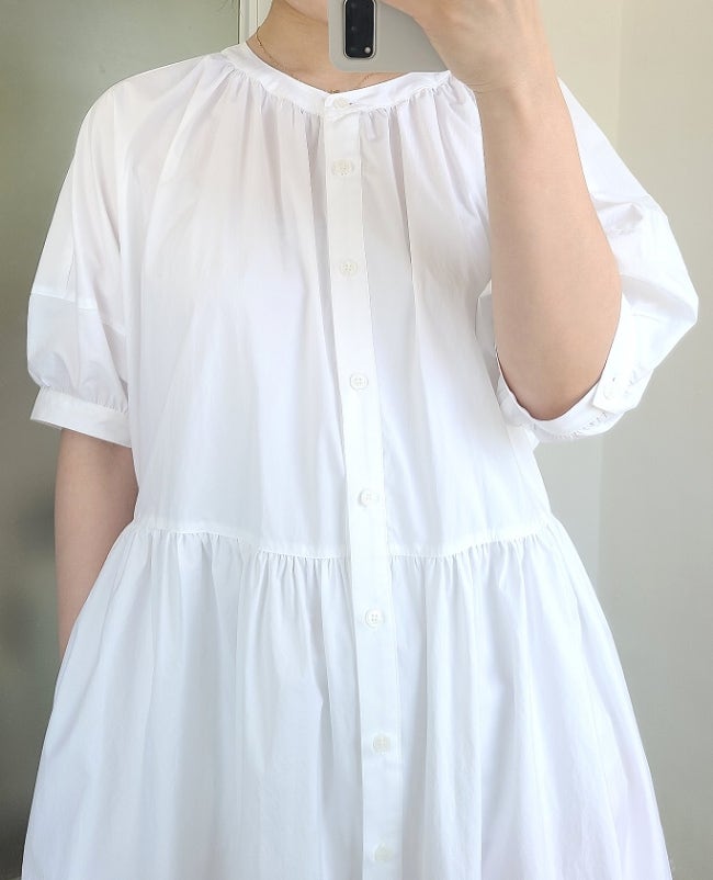 W컨셉에서 산 던스트 원피스, 여름에 딱인 natural cotton tunic dress