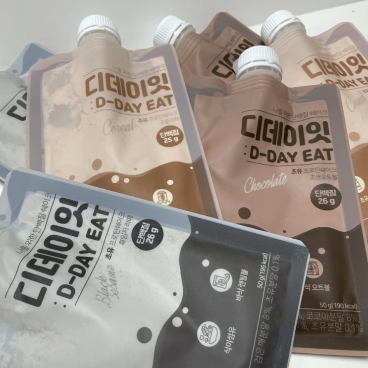 식사대용 맛있는 단백질쉐이크 디데이잇 3가지맛 후기!