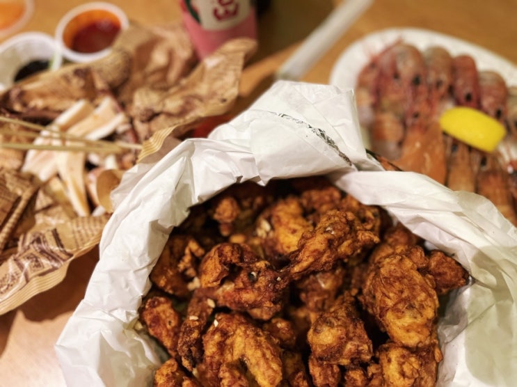  제주올레시장 대표먹거리 마농치킨 & 딱새우회 후기