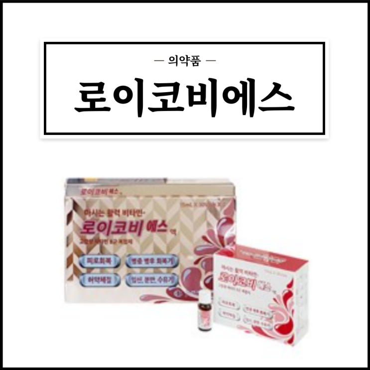  로이코비에스액, 효능효과/복용법/부작용/주의사항 등 간단정리