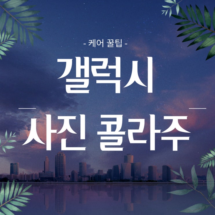 갤럭시는 순정 기능으로 사진 콜라주가 가능하다고?(Feat.이쁘게 하는법)