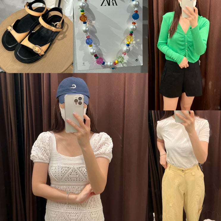  ZARA 자라의 5월패션 - 가방,니트 원피스,샌들,목걸이 종류 코디