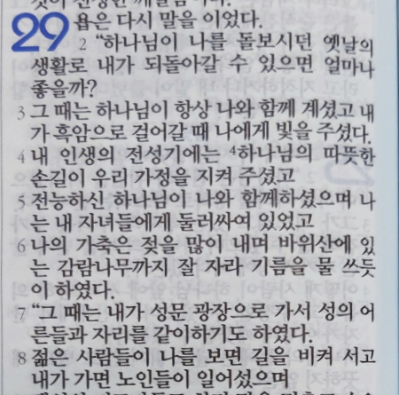 욥의 시련(욥기) 29장 욥의 시련(욥기) 29장