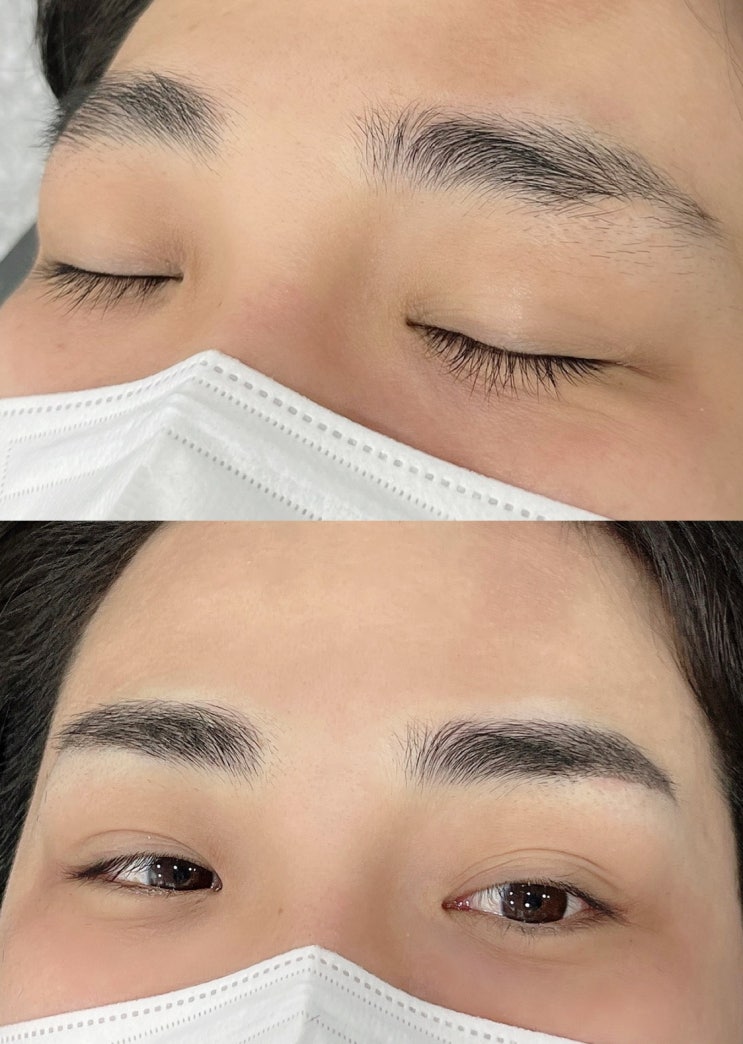  자연스러운 남자 눈썹 강남 리앤시뷰티에서