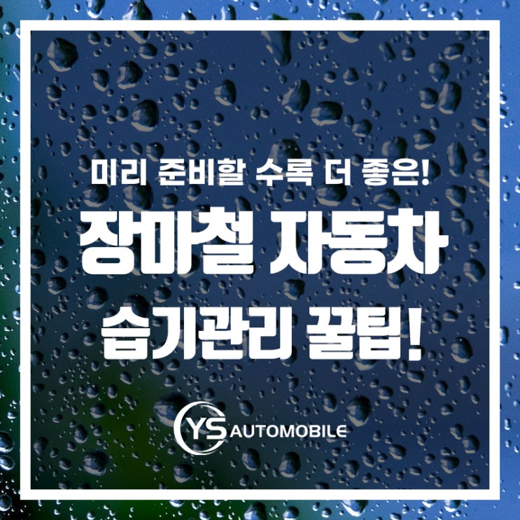  여름 장마철 미리 준비해야하는 자동차 관리 꿀팁!