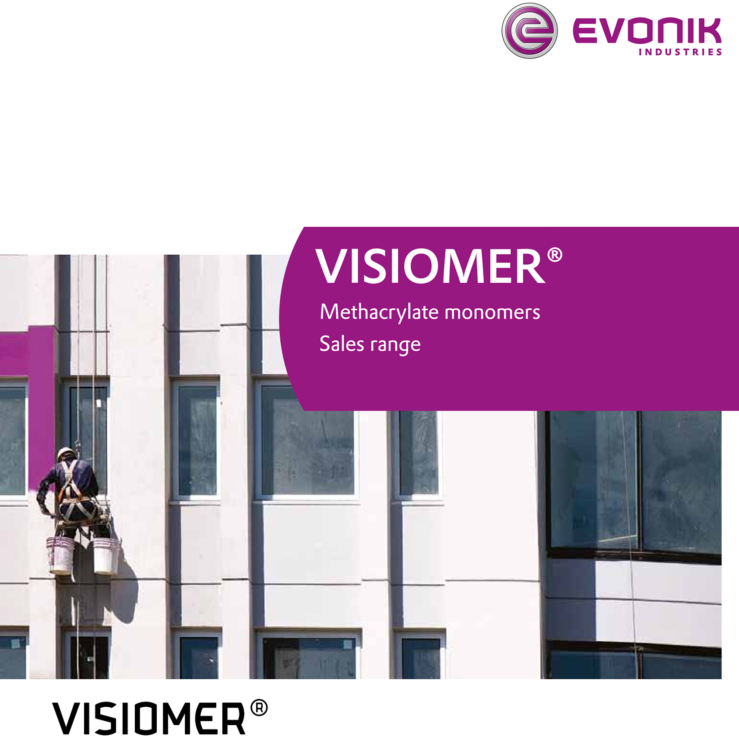  Methacrylate monomers sales range -EVONIK Industries.