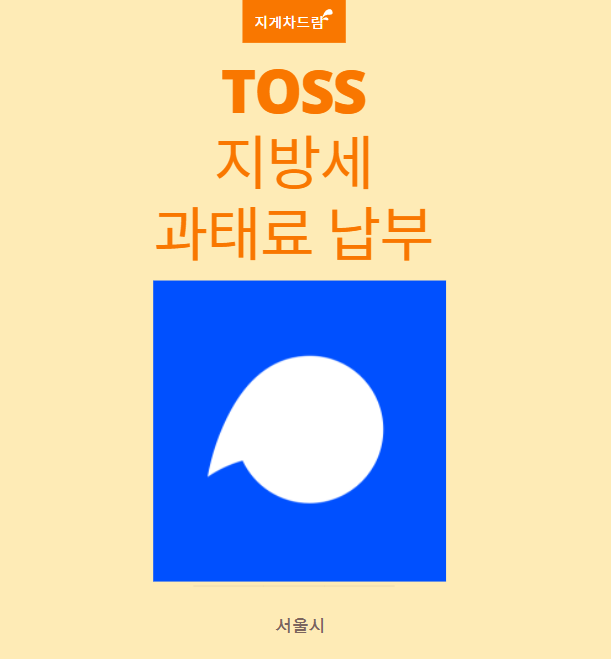  토스(TOSS) 지방세 과태료 납부