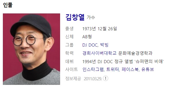  가수 김창열 사주풀이 사주분석