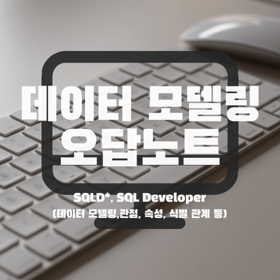  [SQLD] 데이터 모델링(Data Modeling) 오답노트 (관점, 속성, 식별 관계 등)