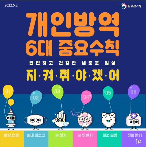 개인방역 6대 중요 수칙은? 질병관리청 개인방역 6대 중요 수칙은? 질병관리청