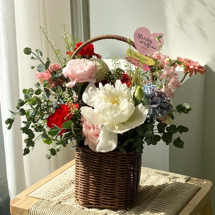 강동구 상일동 꽃집 와이에스플라워(ysflower) 어버이날 카네이션 바구니, 돈케이크, 카네이션예약하고왔어요