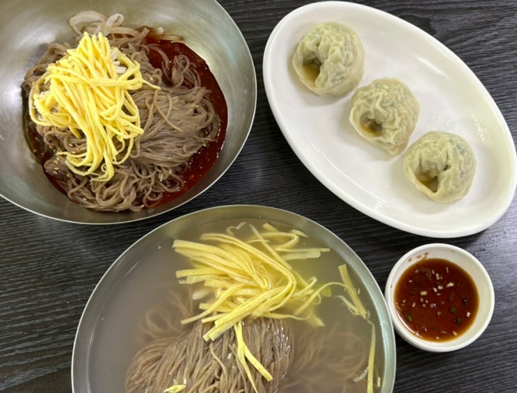  대전 숯골원냉면 국립현충원점 4대째 평양냉면 비빔냉면 만두 찐맛집