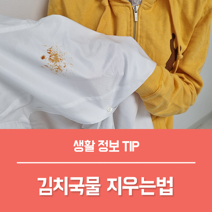  흰티 흰옷 얼룩제거 김치국물 지우는법 8가지