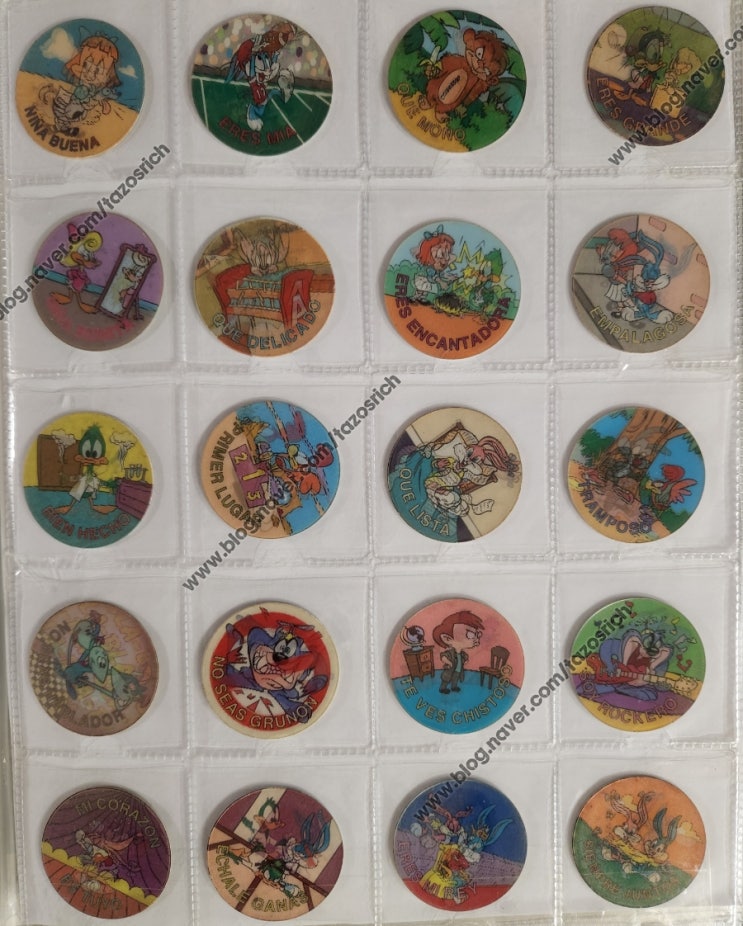1996 SABRITAS Looney tunes lenticular Tazos complete collection of 100/100