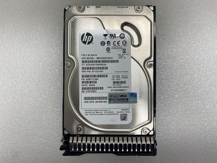  861691-B21, 871332-001, 862128 1TB 7.2K 6G SATA 3.5inch SC MDL Hard Drive
