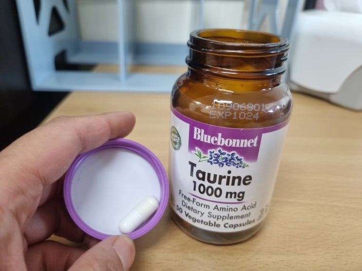 블루보넷 타우린 1000mg 베지터블 캡슐 글루텐 프리 비건 무설탕 쿠팡 해외직구 타우린