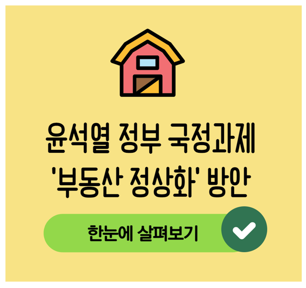 대통령인수위 '부동산 분야 국정과제' 내용 요약해 봤습니다. 한눈에 보세요.