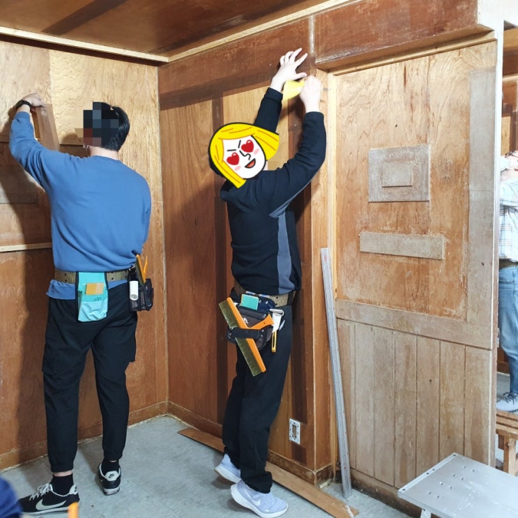  직업능력개발훈련, 도배 실무 2일차(내바리, 밀착초배) - 북인천 직업전문학교