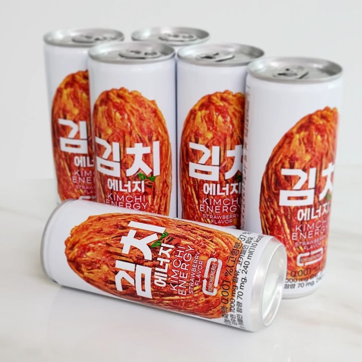 한국 K-FOOD 김치 이젠 에너지 드링크 음료수로도 탄생?! 한국 辛奇 신치 의 발견 김치에이드 에너지 드링크 탄산음료