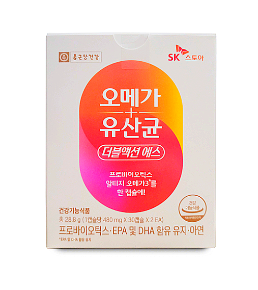  종근당 건강 오메가 유산균 더블액션 에스/오메가3,유산균