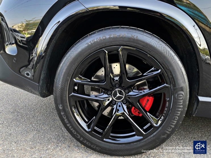  벤츠 GLE53 AMG 기존 고객님 휠수리 후 블랙유광 휠도색