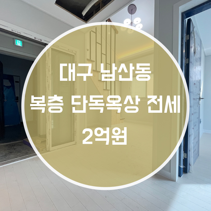  대구 중구 남산동 / 복층 단독옥상 신축 반월당역인근