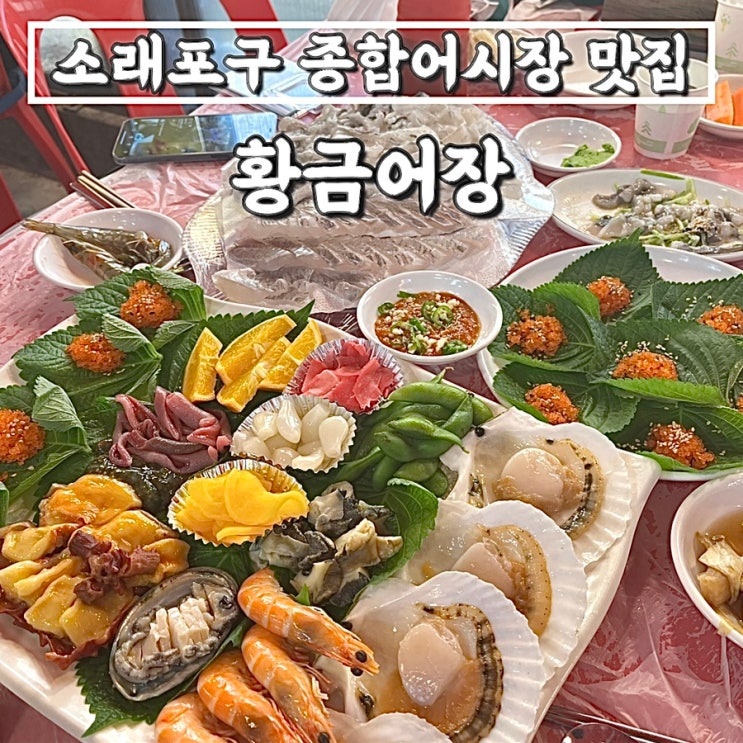  인천 소래포구 종합어시장맛집 "황금어장" 푸짐한 우럭 도다리세꼬시 2인세트, 내돈내산 횟집추천