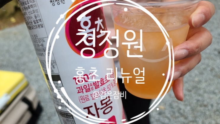  캠핑 홍초 소주 칵테일!! 양평다목적캠핑장에서 맛 본 청정원 홍초 후기~