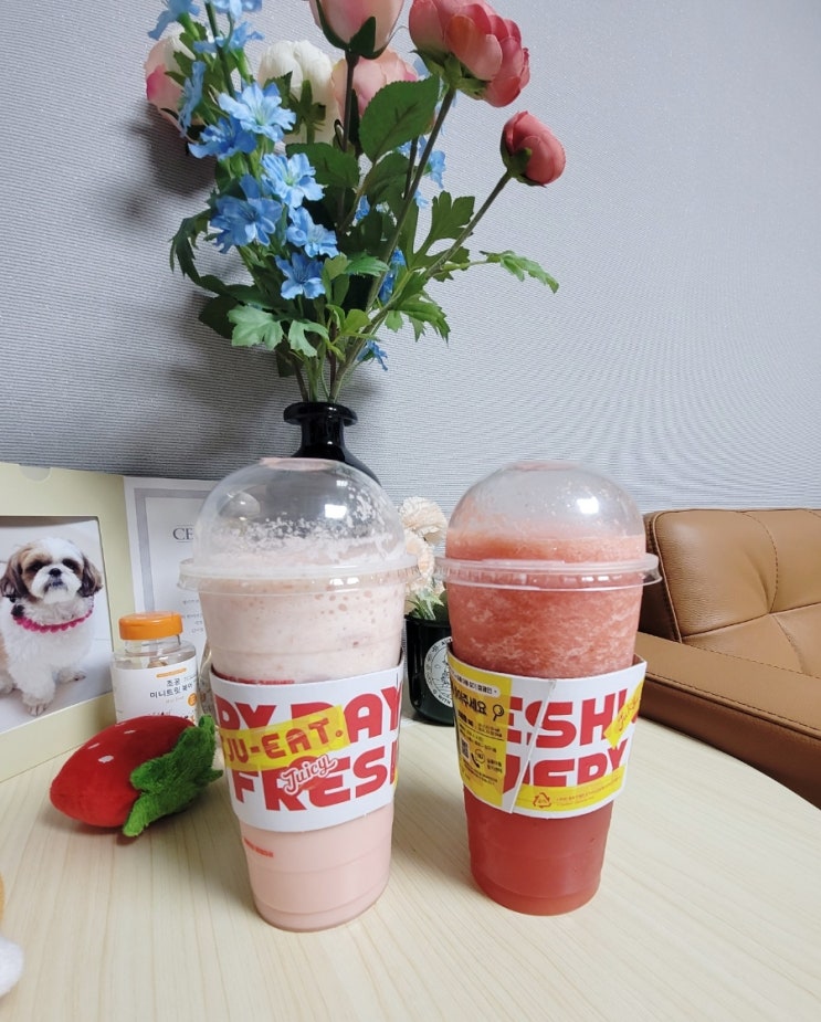  쥬씨 수박주스, 수박라떼 드디어 나왔다 죤마탱