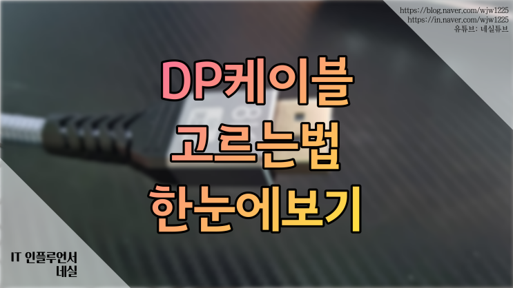  DP케이블 제대로 알고 쓰자 DP포트 종류 한 눈에 보기 #케이블 고르는법