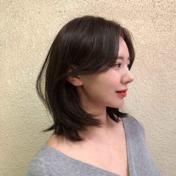  숙대미용실) 웬디컷 중단발레이어드컷 윈드펌