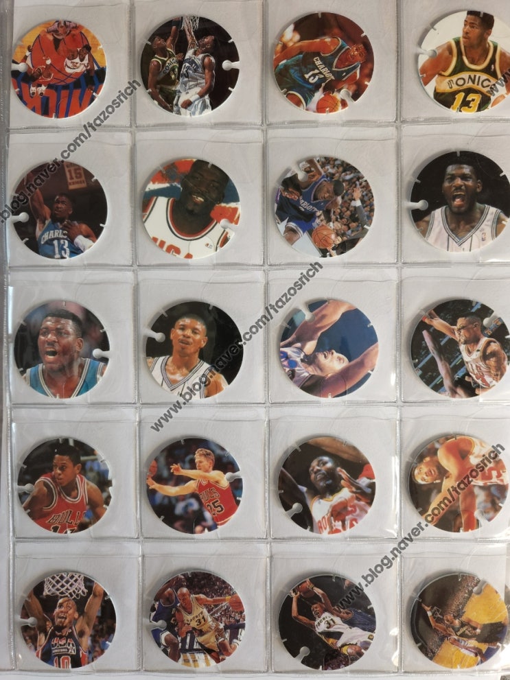  1990s South Korea NBA Zero Tazos complete collection of 80/80