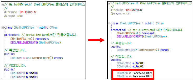  [Visual C++]MFC 프로젝트 컨트롤 생성 및 메시지 처리