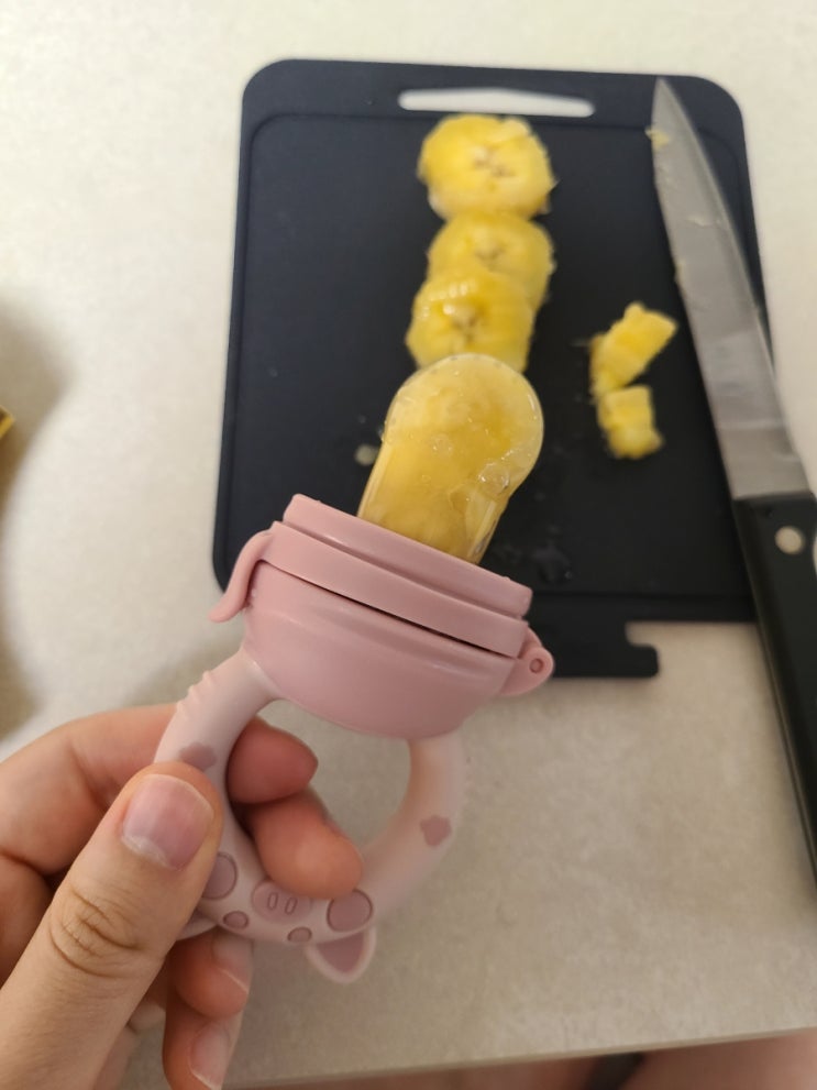  [아기간식]6개월 아기 과일 3가지와 아기 과즙망 시기