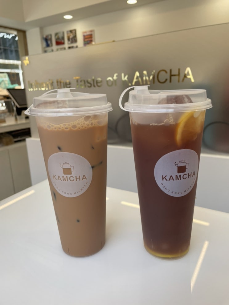  신사 가로수길: 홍콩식 밀크티 맛집 - 깜차 Kamcha 