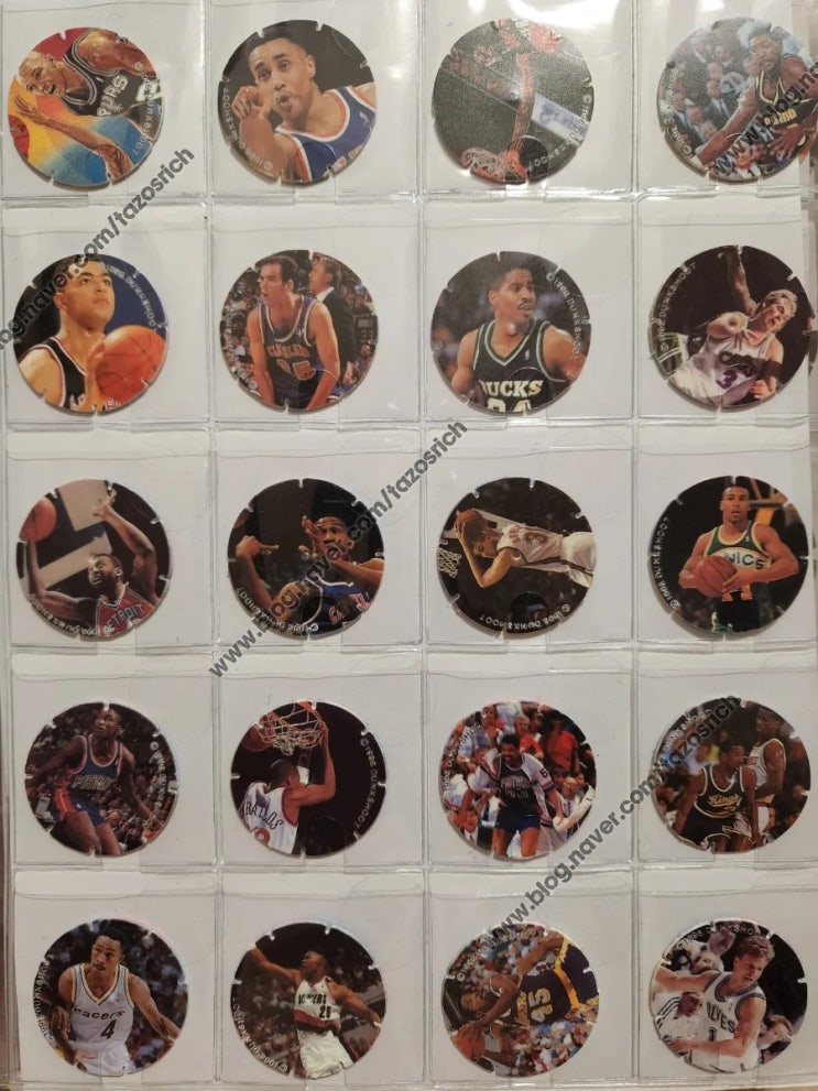 1996 South Korea Dunk Shoot Tazos complete collection of 60/60