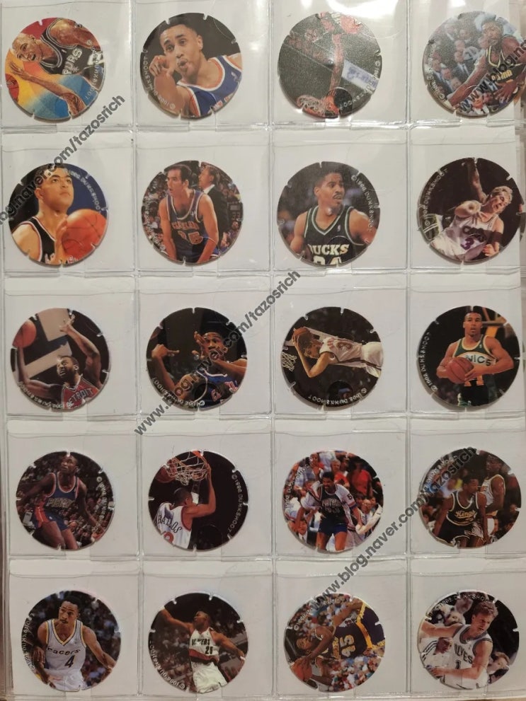  1996 South Korea Dunk Shoot Tazos complete collection of 60/60